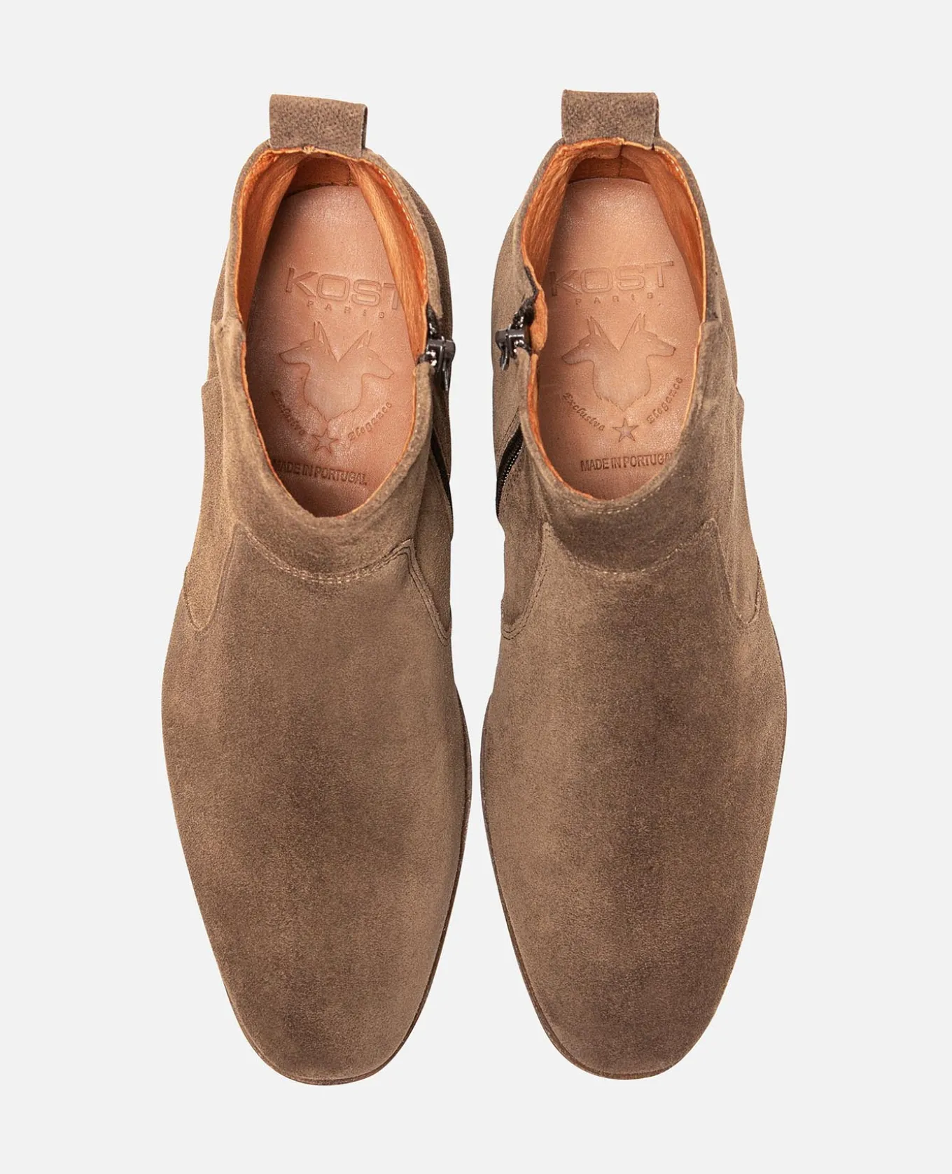 ANDERSON 5 Boots Croûte velours Taupe Homme