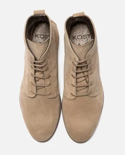 AVERY Boots à Lacets Croûte velours Beige Femme