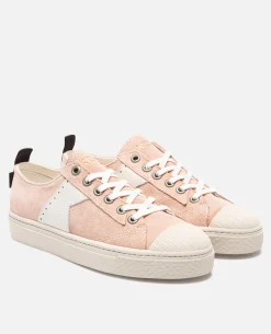 BACKSTAGE L7  Sneakers Éco-responsable Croûte velours Rose Femme