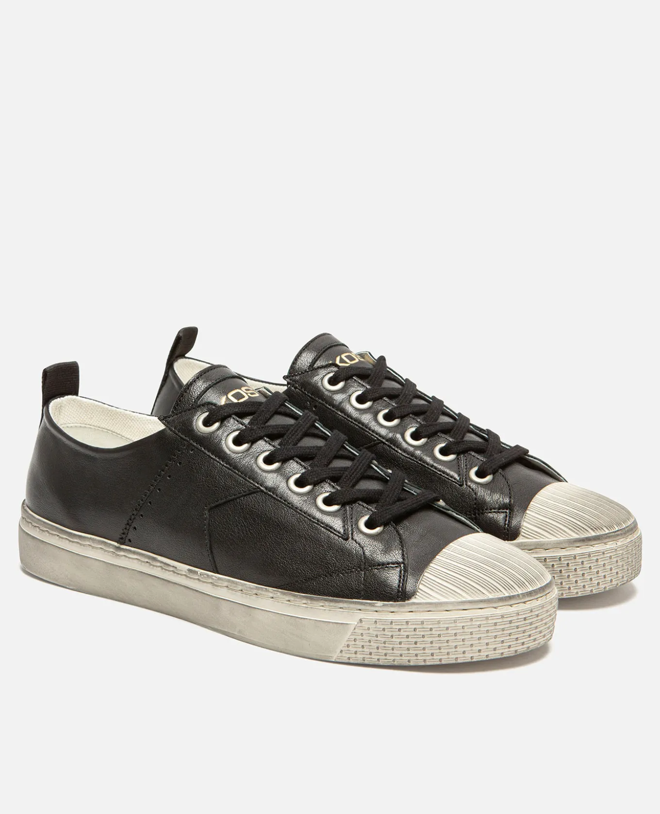 BACKSTAGE L3 Sneakers Noires Cuir Tannage Végétal Femme
