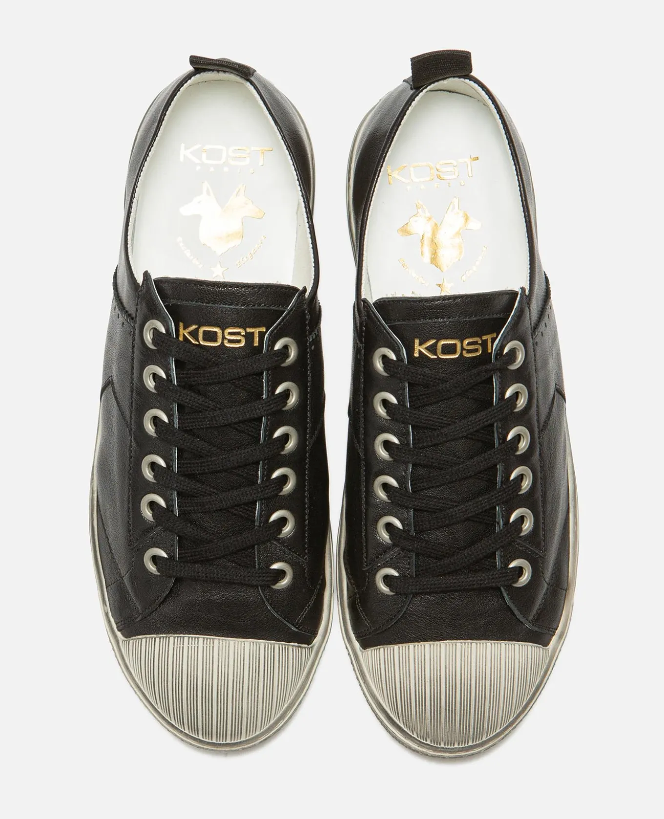 BACKSTAGE L3 Sneakers Noires Cuir Tannage Végétal Femme