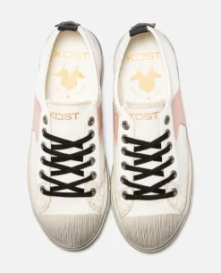 BACKSTAGE L8 Sneakers Toile Oeko-Tex Écru-Rose Femme