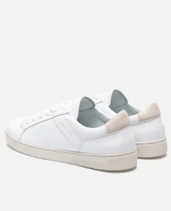 BARBARE Sneakers Cuir Blanc Homme
