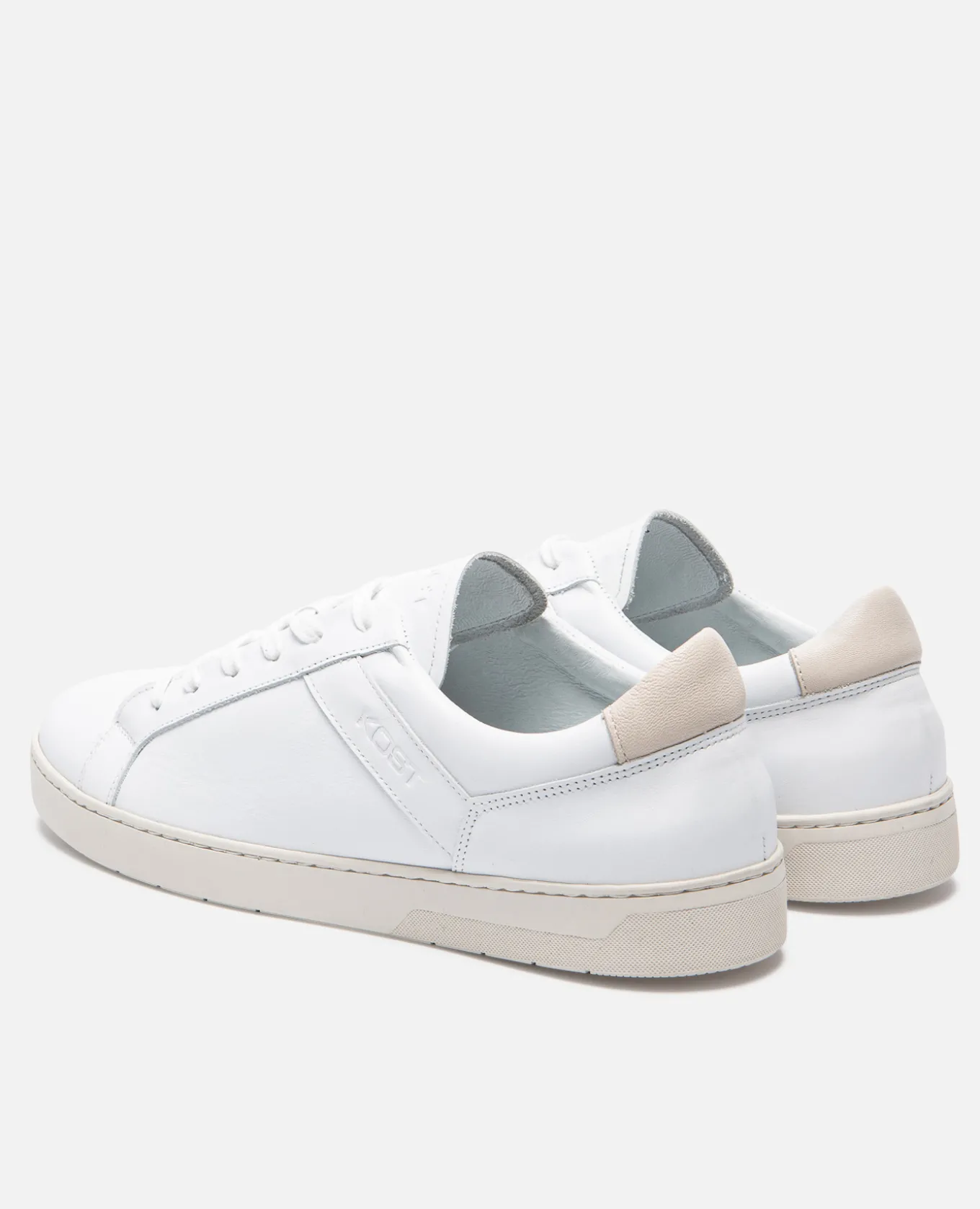 BARBARE Sneakers Cuir Blanc Homme