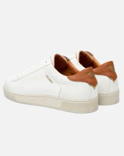 BATTLE 8 Sneakers Blanches Cuir Homme