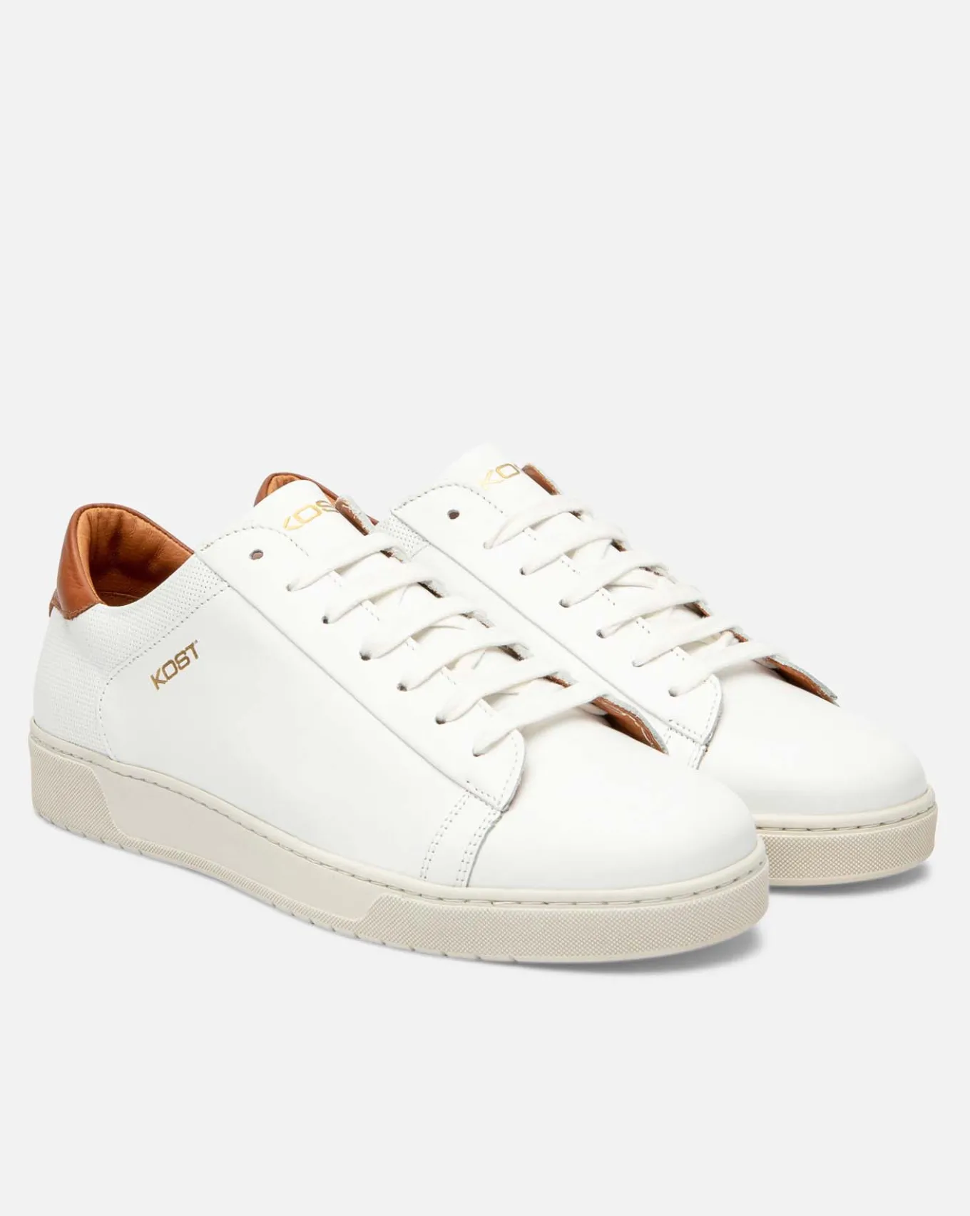 BATTLE 8 Sneakers Blanches Cuir Homme