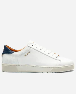 BATTLE 8 Sneakers Cuir Blanc Homme