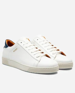 BATTLE 8  Sneakers Cuir Blanc Homme