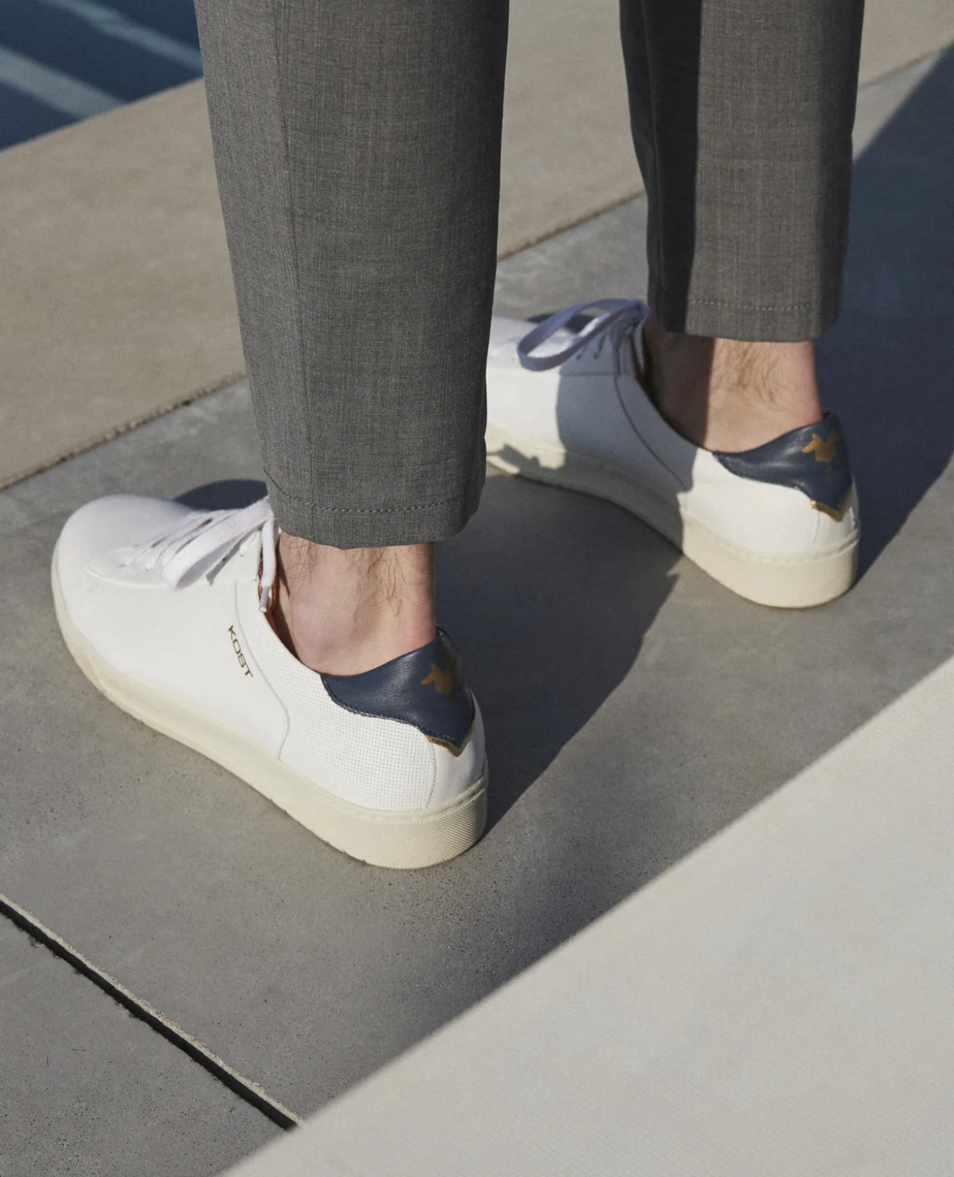 BATTLE 8 Sneakers Cuir Blanc Homme