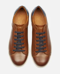 BATTLE 36 Sneakers Cuir Marron Homme