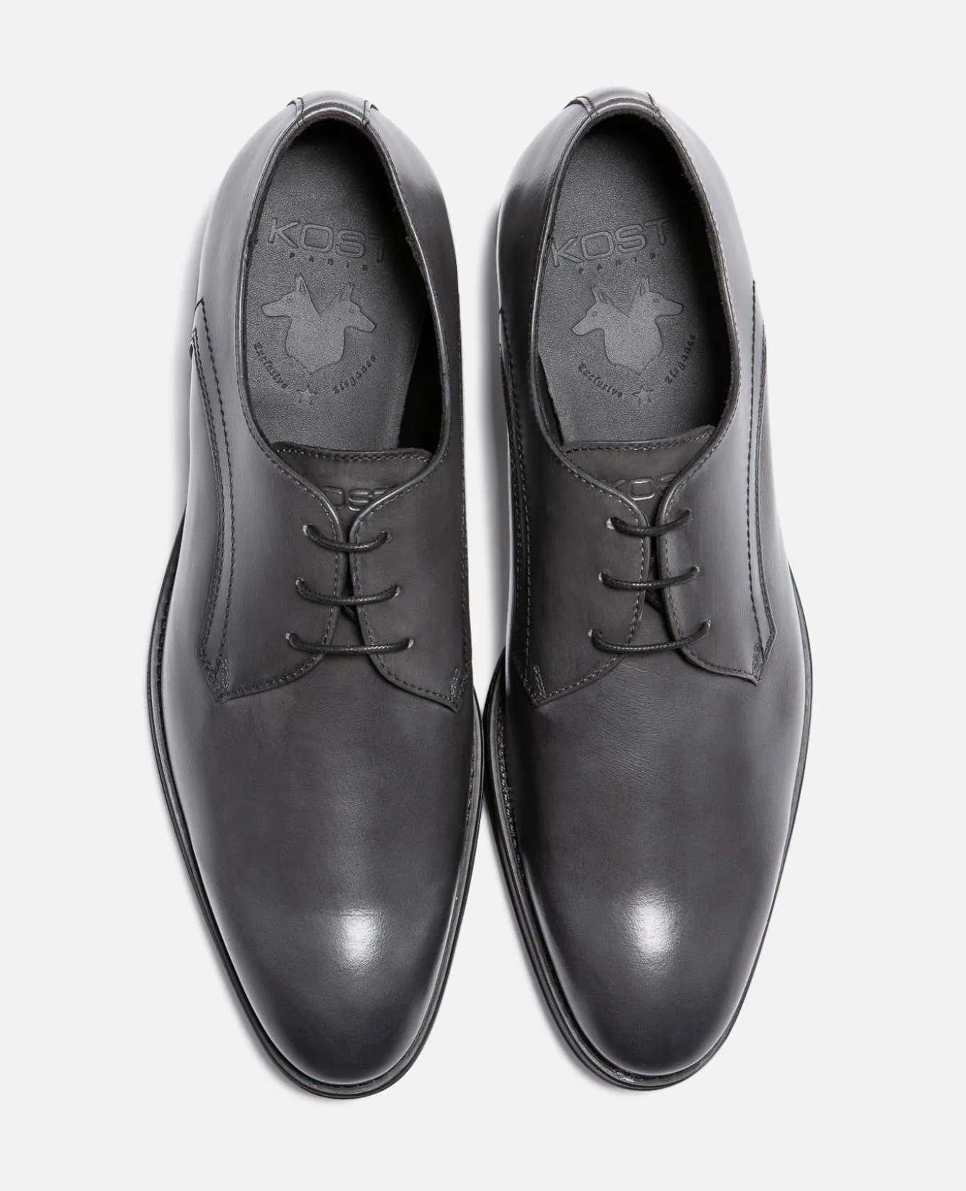 BLAIR 2 Derbies Cuir Gris Homme