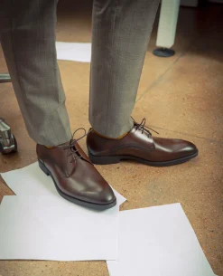 BLAIR Derbies Cuir Marron Homme