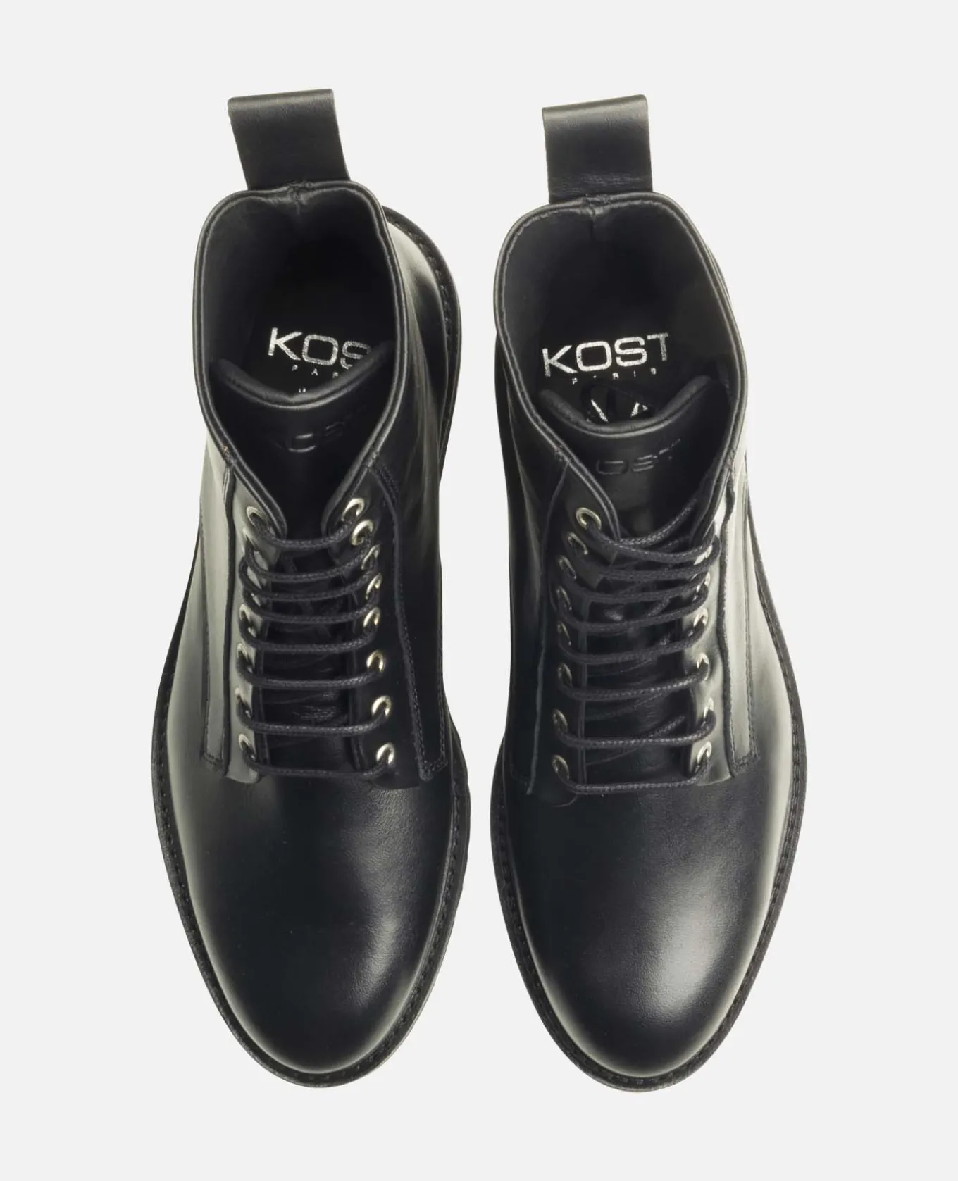 BLUFF Boots à lacets cuir noir