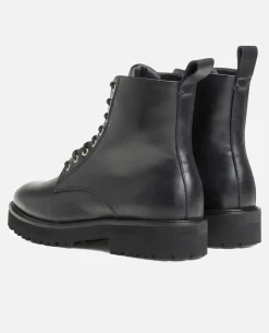 BLUFF Boots à lacets cuir noir