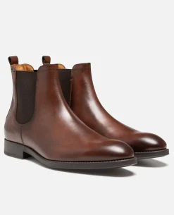 BRAD  Chelsea boots Cuir Marron Homme