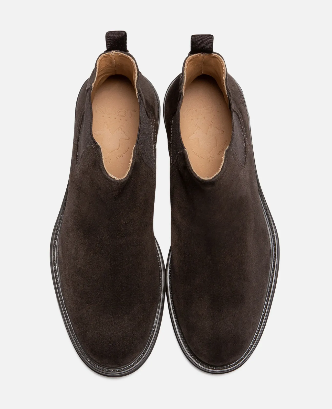 BRAD V Chelsea boots Croûte velours Marron Homme