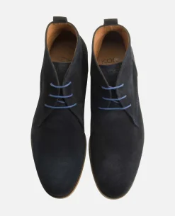 BRETT 95 A Chukka Boots Croûte velours Bleu Homme Made in France