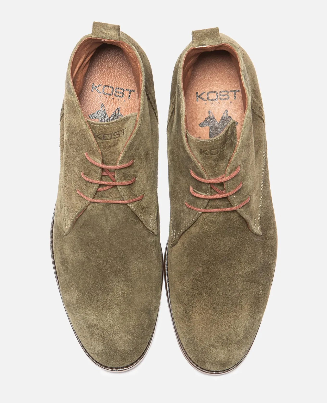 BRETT 95 A Chukka Boots Croûte Velours Made in France Vert Homme