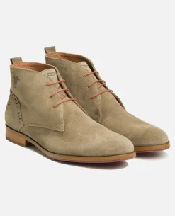 BRETT 95 A  Chukka Boots Croûte velours Marron Homme Made in France