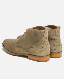 BRETT 95 A Chukka Boots Croûte velours Marron Homme Made in France