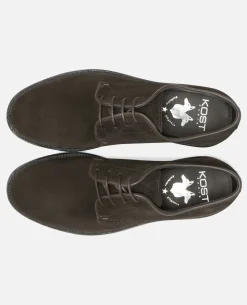 BURNT Derbies style golf cuir suède châtaigne