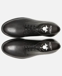 BURNT FO VGT Derbies cuir tannage végétal noir