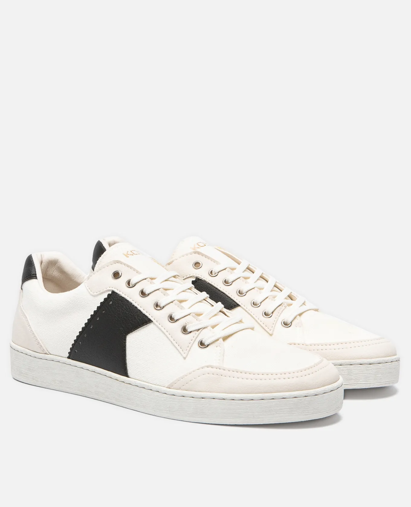 CHILL Sneakers Toile Blanc et Noir Vegan Made in France Homme