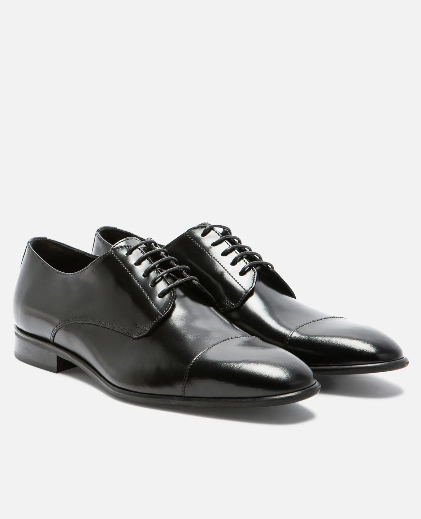 CLAYTON Derbies Cuir Noir Homme