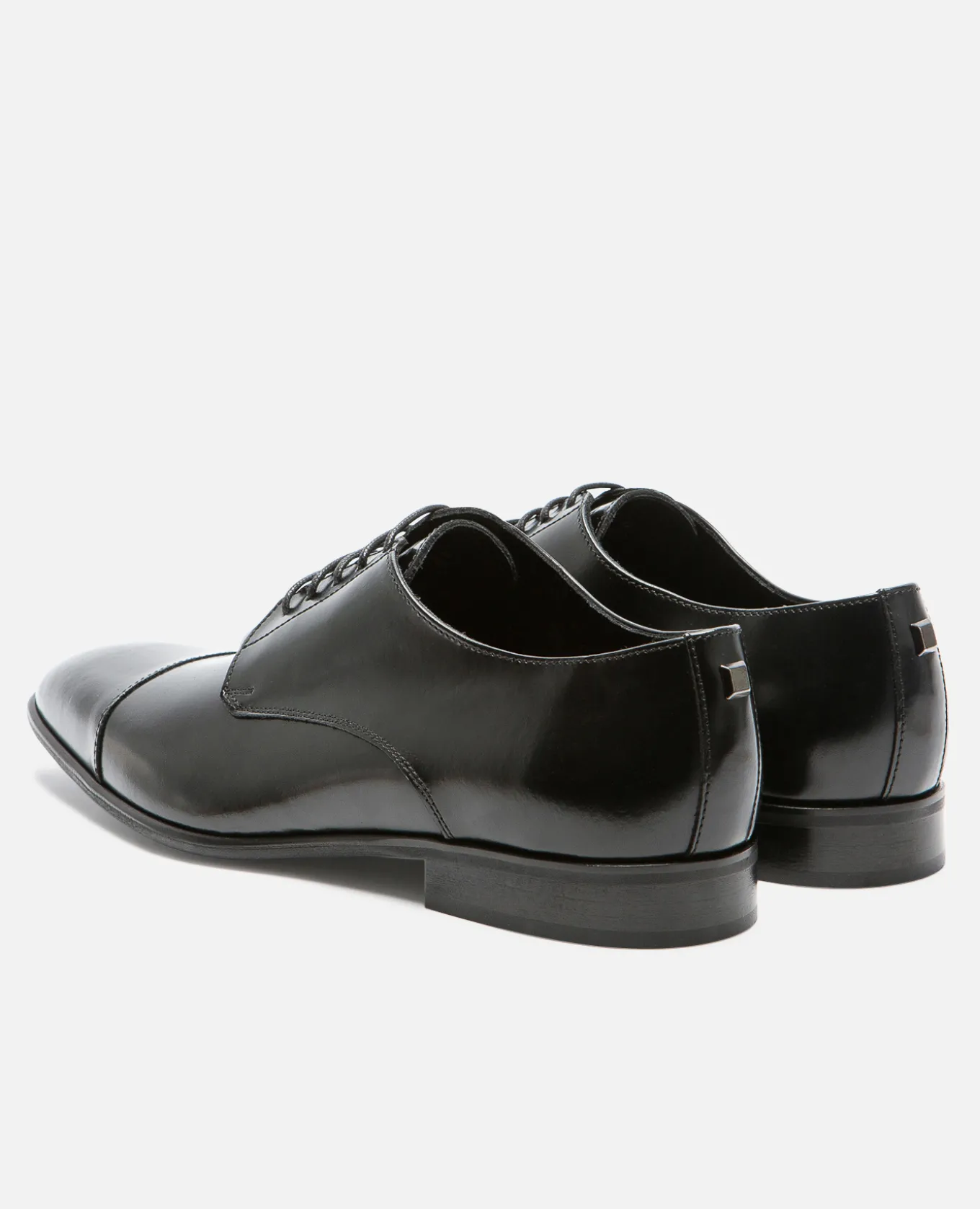 CLAYTON Derbies Cuir Noir Homme