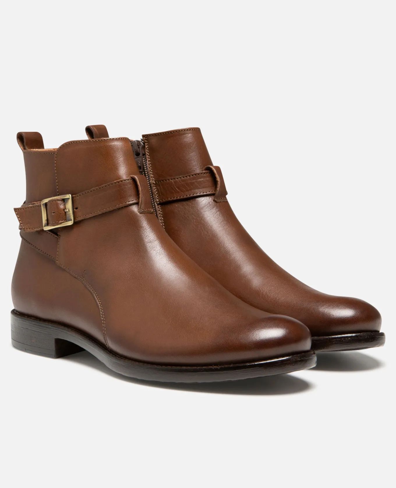CLIFF VGT Boots Cuir tannage végétal Cognac Homme