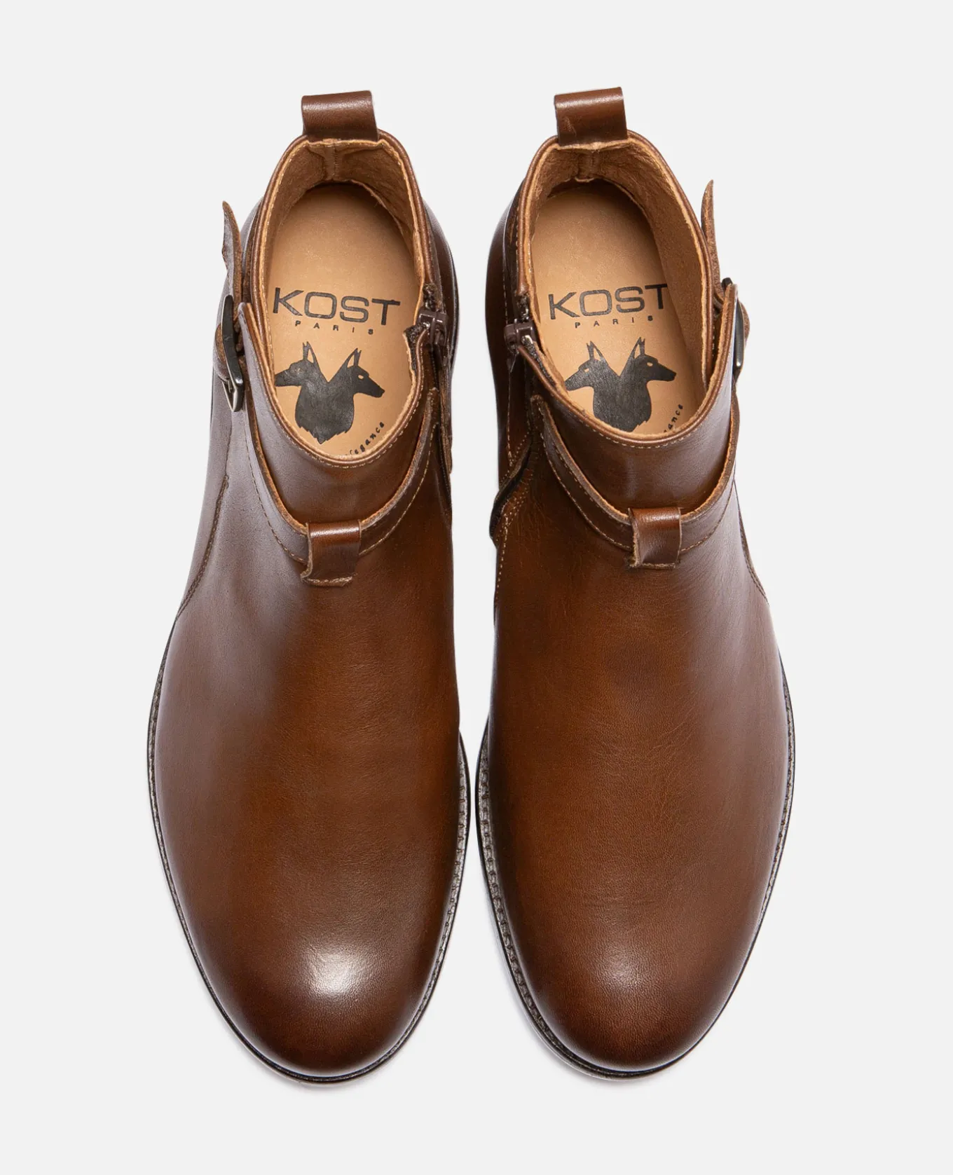 CLIFF VGT Boots Cuir tannage végétal Cognac Homme