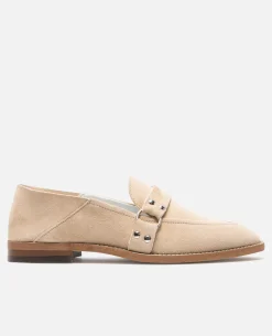 COLEEN 5 Mules Croûte velours Beige Femme