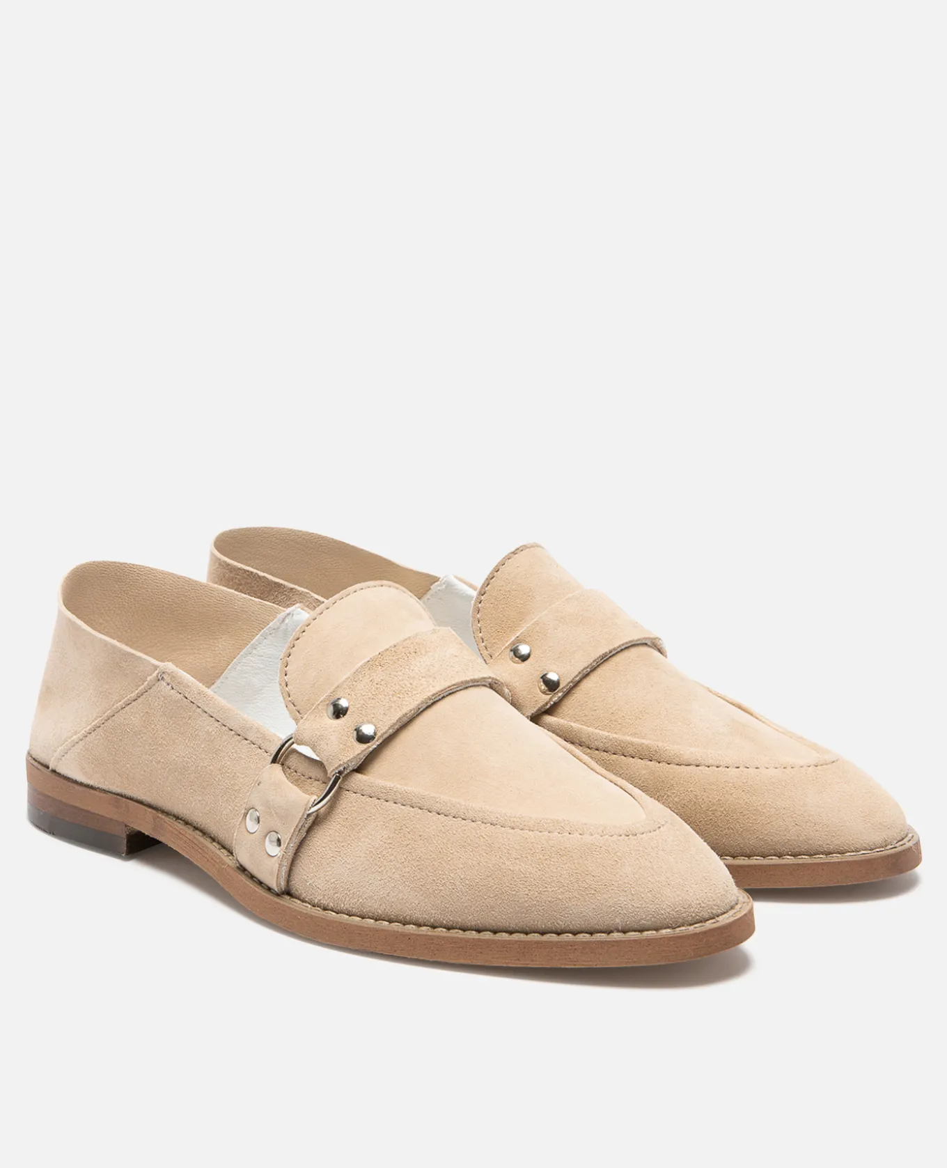 COLEEN 5 Mules Croûte velours Beige Femme