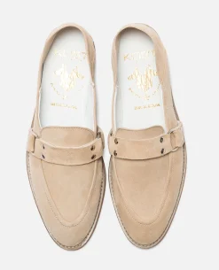 COLEEN 5 Mules Croûte velours Beige Femme