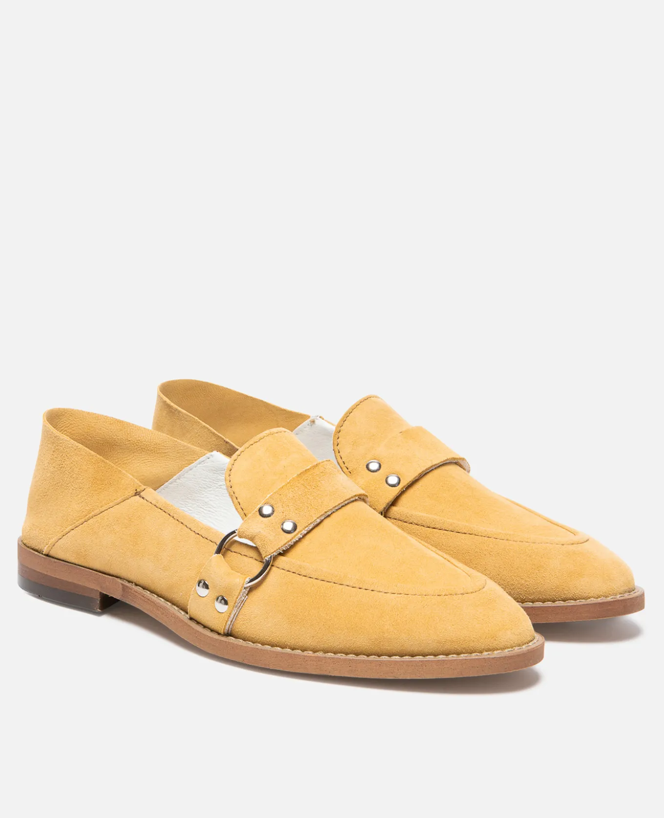 COLEEN 5 Mules Croûte velours Jaune Femme