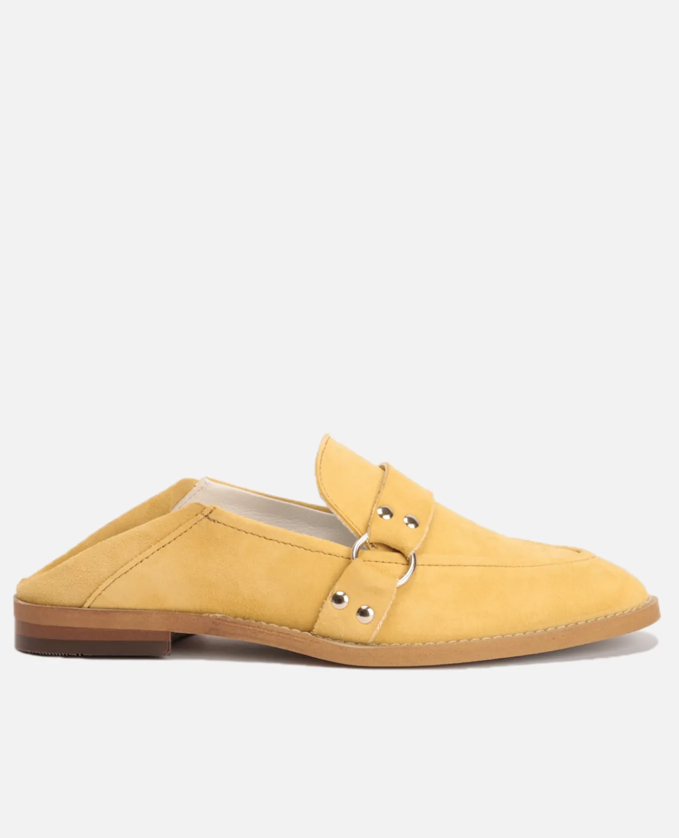 COLEEN 5 Mules Croûte velours Jaune Femme