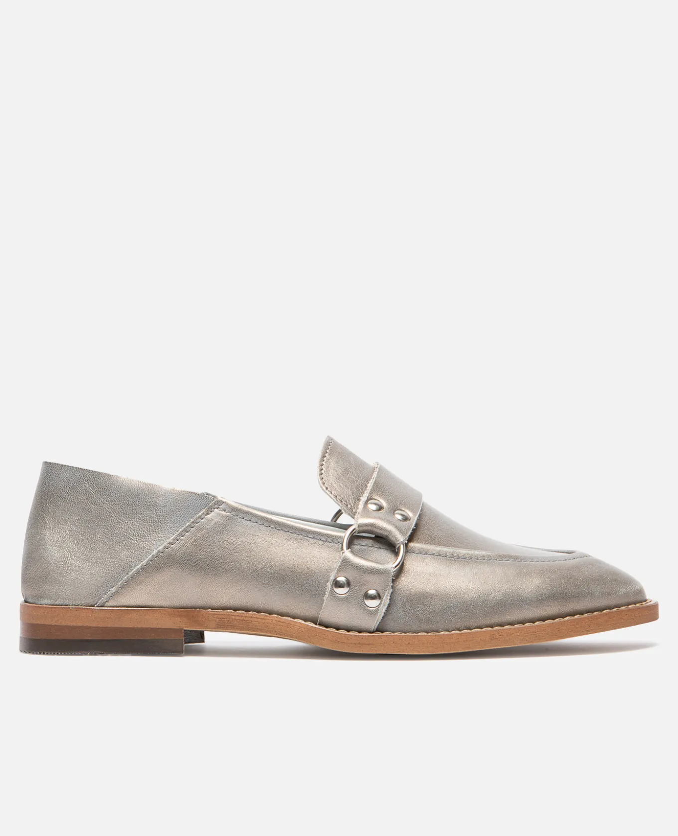 COLEEN Mules Cuir Tannage Végétal Argenté Femme