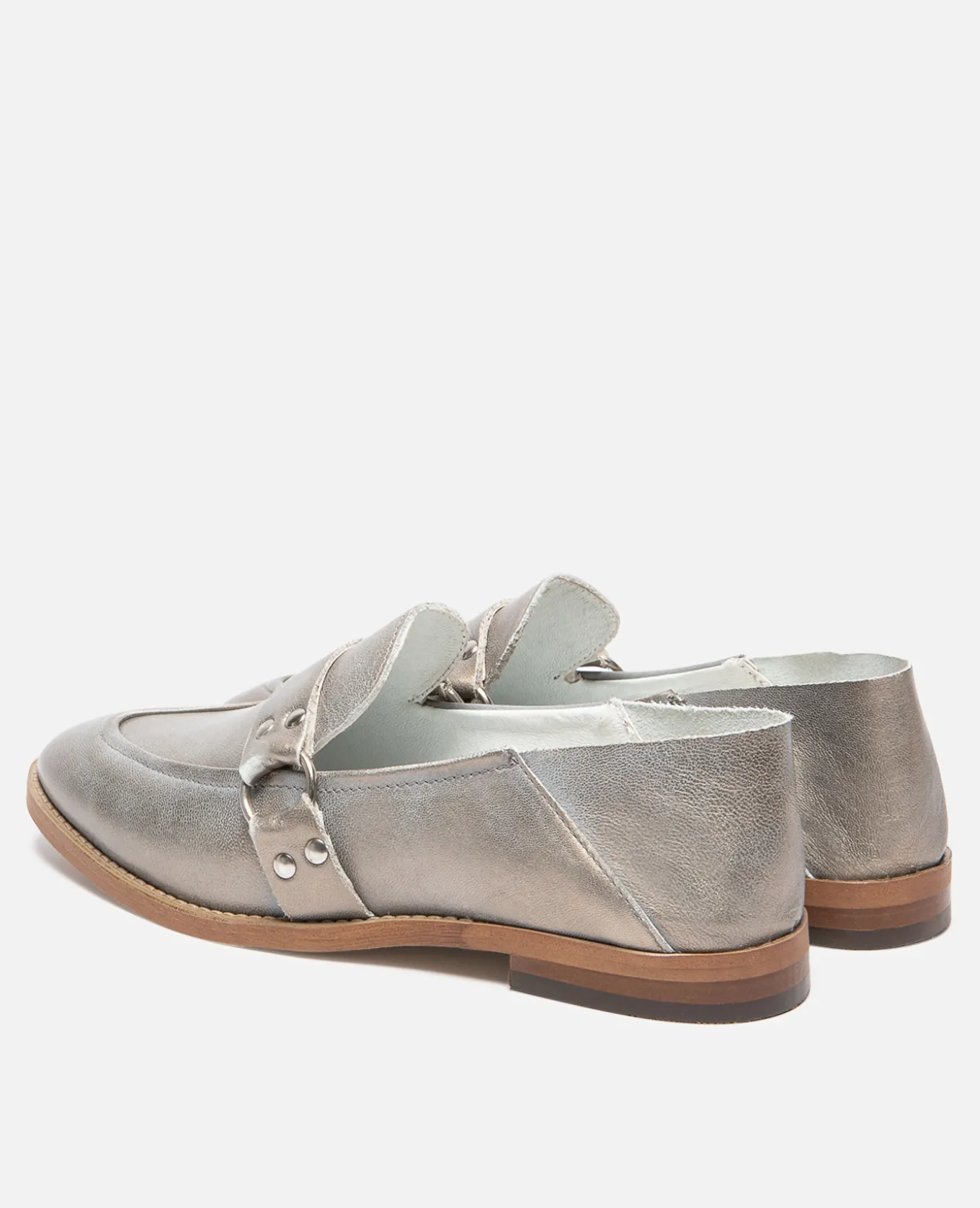 COLEEN Mules Cuir Tannage Végétal Argenté Femme