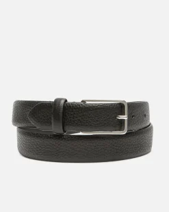 CORLEONE Ceinture Made In France Cuir Tannage Végétal Noire