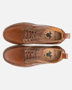 CRISPY PL Chukka boots à lacets cuir cognac