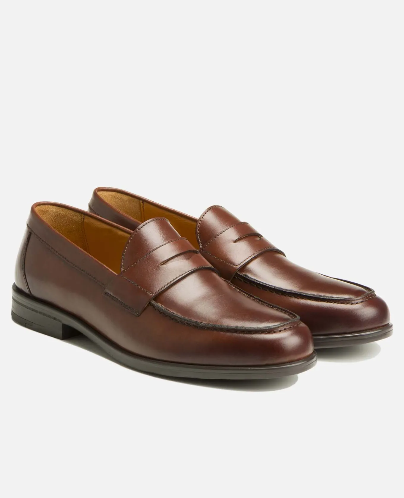DAPPER Mocassins Cuir Cognac Homme