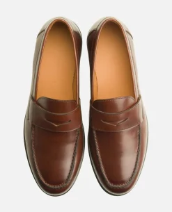 DAPPER Mocassins Cuir Cognac Homme