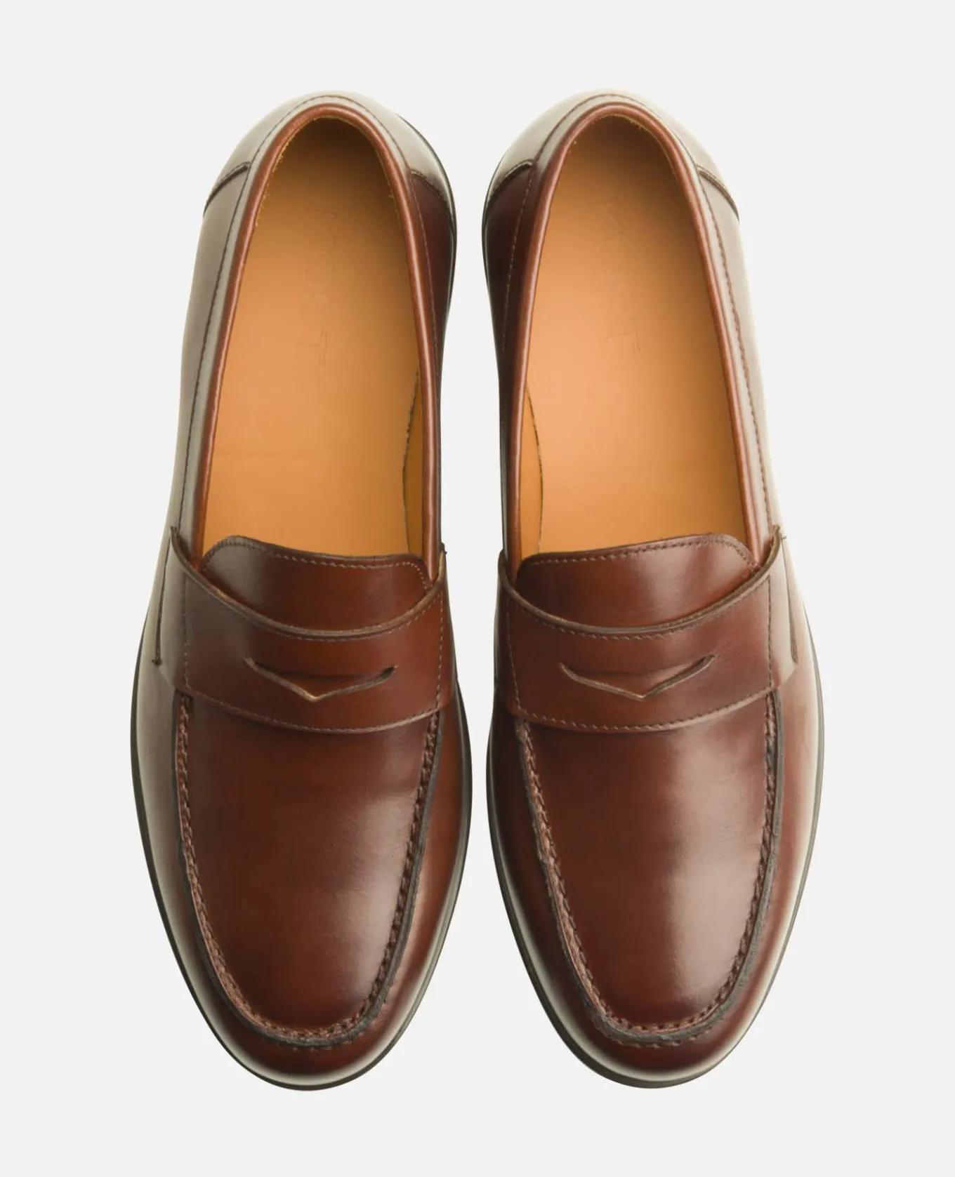 DAPPER Mocassins Cuir Cognac Homme