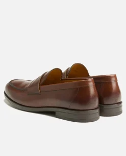 DAPPER Mocassins Cuir Cognac Homme