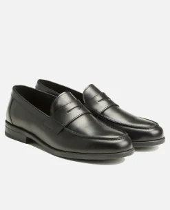 DAPPER  Mocassins Cuir Noir Homme