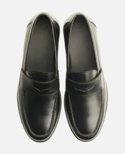 DAPPER Mocassins Cuir Noir Homme