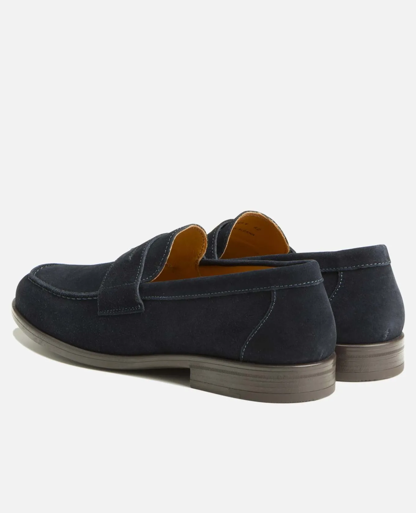 DAPPER V Mocassin croûte velours Marine Homme