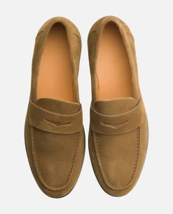 DAPPER V Mocassins Croûte velours Marron Homme
