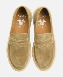 DEBONAIR Mocassins Croûte Velours Sable Homme