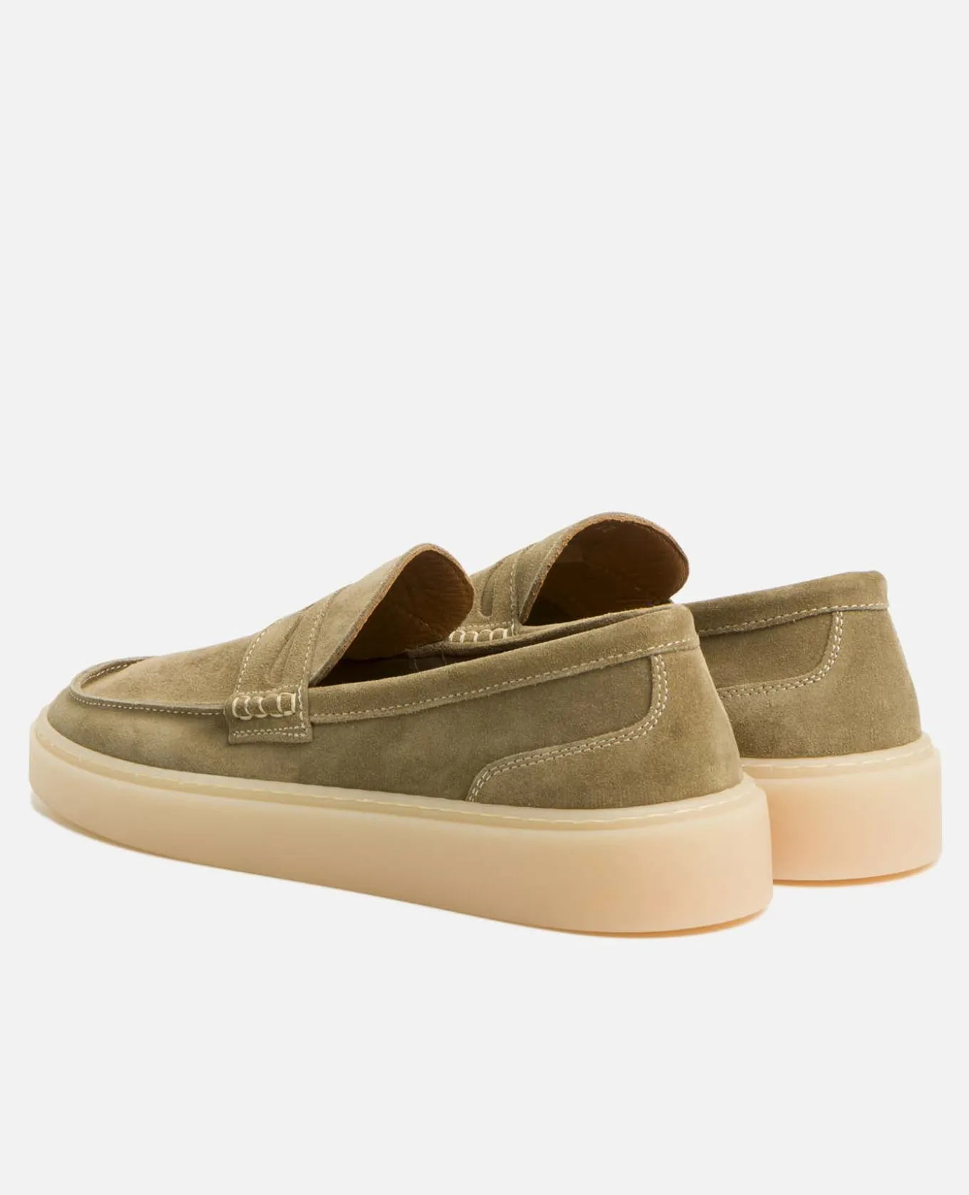 DEBONAIR Mocassins Croûte Velours Sable Homme